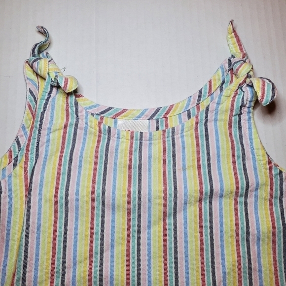Hanna Andersson Sz 5 Dress Sundress Trapeze Swing Sleeveless Pockets Rainbow - Picture 9 of 9
